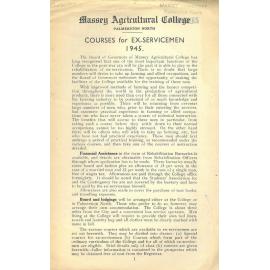 Courses for Ex-Servicemen, 1945