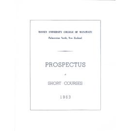 Prospectus of Short Courses, 1963