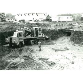 Veterinary Sciences Complex. Stage 2 (Tower) foundations, 14 August 1968