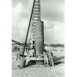 Veterinary Sciences Complex. Stage 2 (Tower) foundations, 24 August 1968
