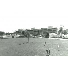 Science Towers. View of all three towers, 22 April 1969