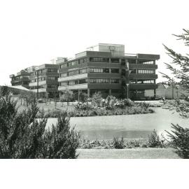 Science Towers. View of all three Science Towers, circa 1974