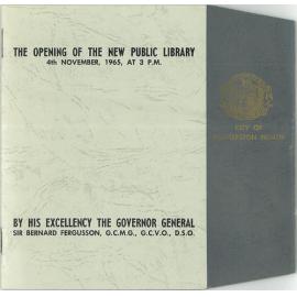The opening of the new public library, November 4, 1965