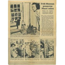 Folk museum preserves Maori relics, November 1948.