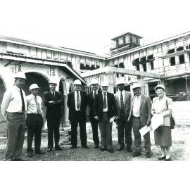 Study Centre. University Council members and staff being shown progress on buildings, circa 1993
