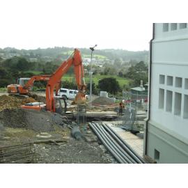 Library, Auckland campus. Library Extension, construction, September 2008