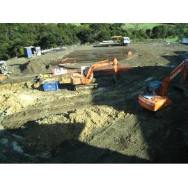 Library, Auckland campus. Library Extension, construction, September 2008