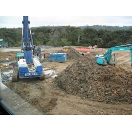 Library, Auckland campus. Library Extension, construction, September 2008