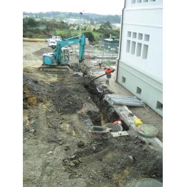 Library, Auckland campus. Library Extension, construction, October 2008