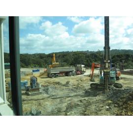 Library, Auckland campus. Library Extension, construction, October 2008