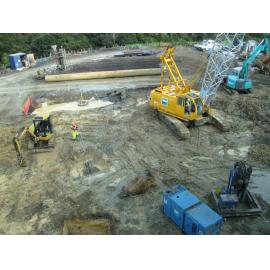 Library, Auckland campus. Library Extension, construction, October 2008