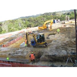 Library, Auckland campus. Library Extension, construction, October 2008