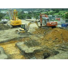 Library, Auckland campus. Library Extension, construction, October 2008