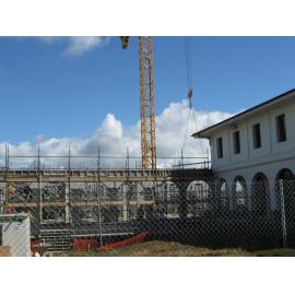 Library, Auckland campus. Library Extension, construction, February 2009